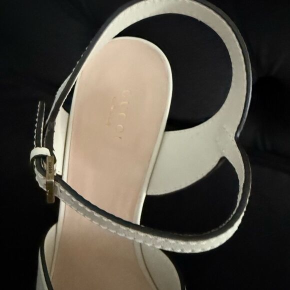 Brand new Gucci mystic white Platform Sandals cutout gg logo size 11 - Picture 11 of 15